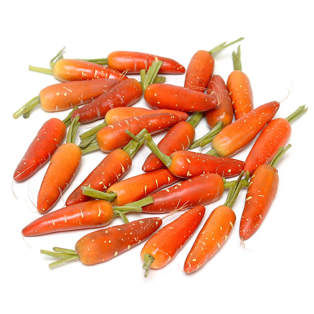 Deko- Karotten, Möhren mini, Länge 8cm / 24 Stück künstlich ***